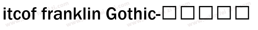 itcof franklin Gothic字体转换